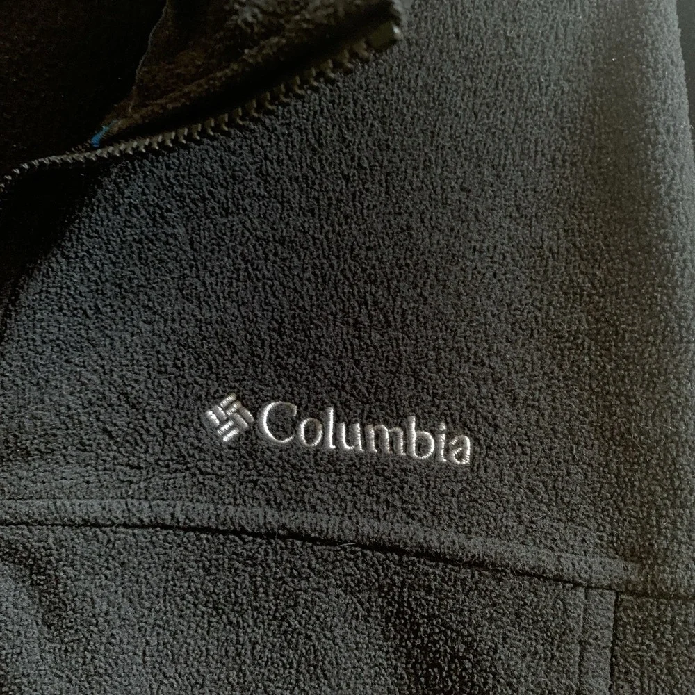 Columbia‎ Men's Fleece Jacket Black Full Zip Soft Warm Lightweight Outdoor SZ-L